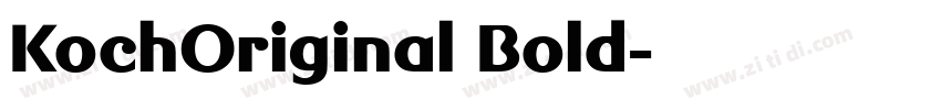 KochOriginal Bold字体转换